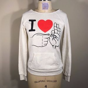 Upper Playground "Sign Language" Sweatshirt NWT S